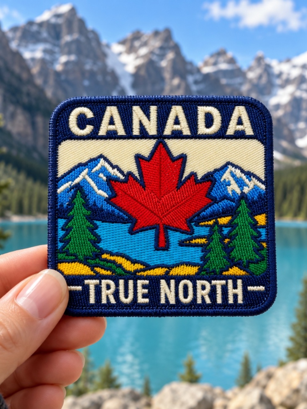 Canada Patch True North 3 Inch Iron-On Embroidered Travel Souvenir Badge